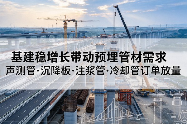 锡林浩特基建稳增长带动预埋监测管材需求，声测管、沉降板、注浆管订单持续放量